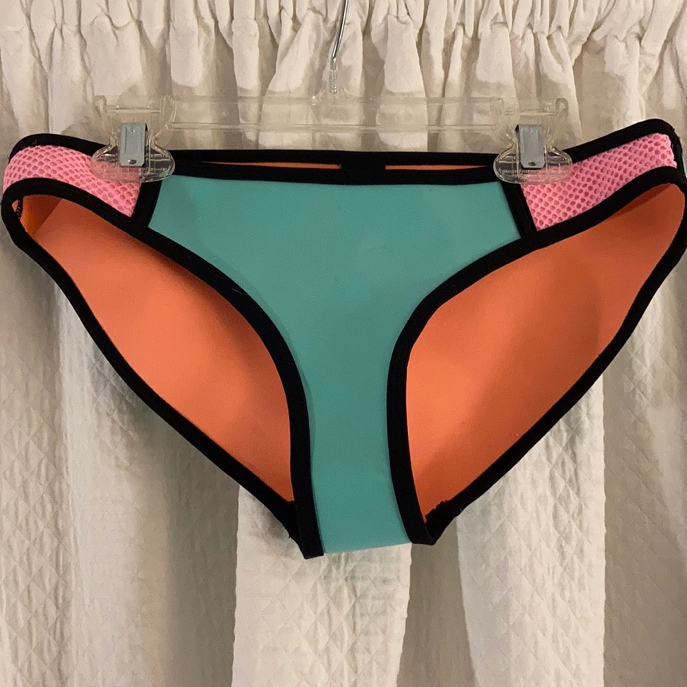 Triangl Neoprene Color Block Bikini Bottom - image 1